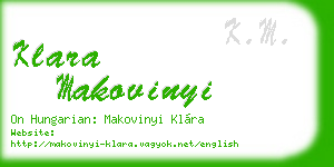 klara makovinyi business card